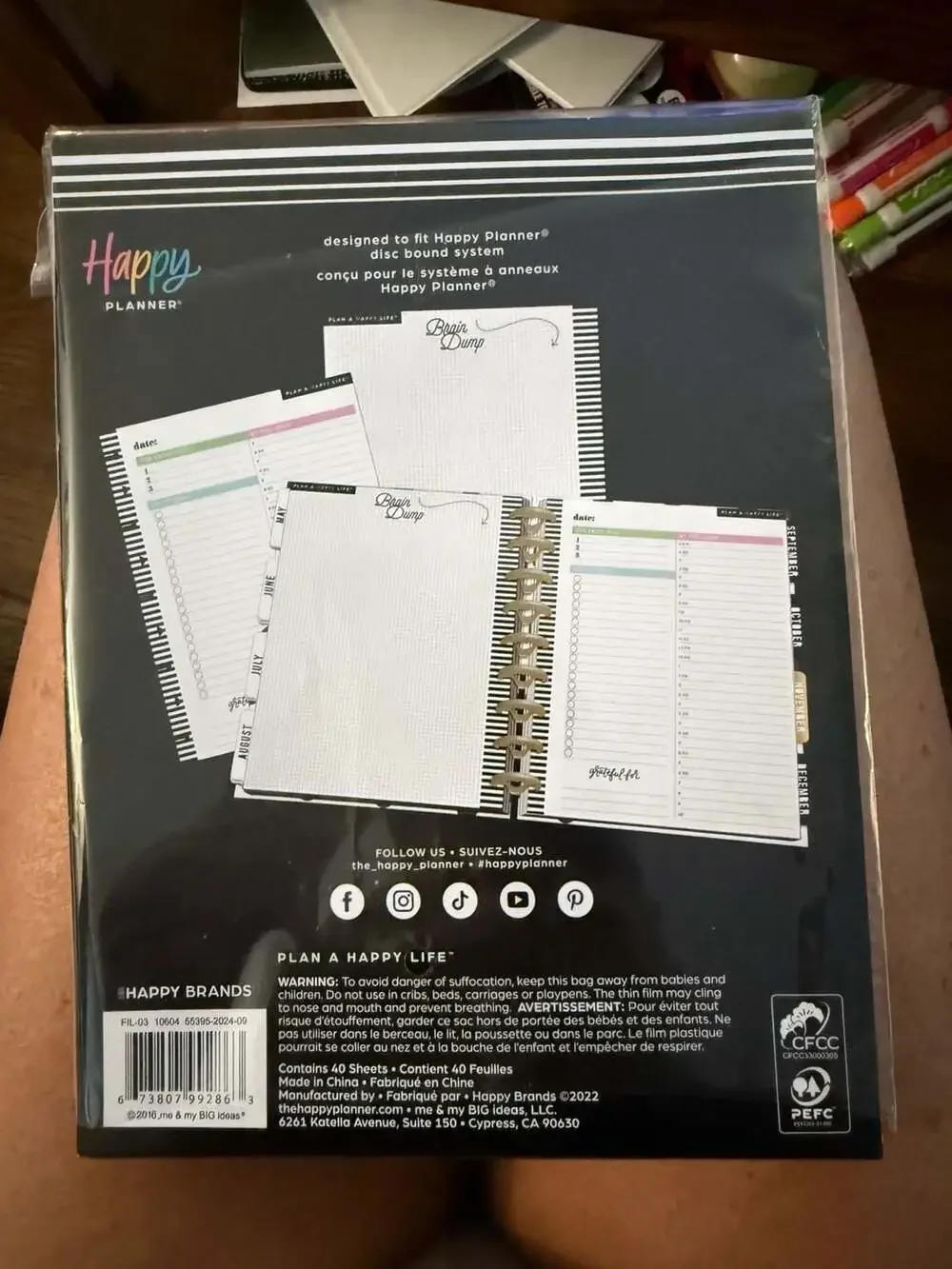 The Happy Planner Classic Filler Paper Everyday Daily 40 Sheets